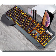 Load image into Gallery viewer, ErgonomicWired Gaming Keyboard with RGB Backlight Phone Holder
