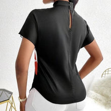 Load image into Gallery viewer, Women&#39;s New Small Stand Up Collar Loose Fit Comfortable And Elegant Temperament Floral Print Top
