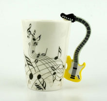 Cargar imagen en el visor de la galería, Creative Music Violin Style Guitar Ceramic Mug Coffee Tea Milk Stave Cups With Handle Coffee Mug Novelty Gifts
