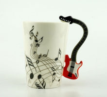 Cargar imagen en el visor de la galería, Creative Music Violin Style Guitar Ceramic Mug Coffee Tea Milk Stave Cups With Handle Coffee Mug Novelty Gifts
