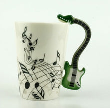 Cargar imagen en el visor de la galería, Creative Music Violin Style Guitar Ceramic Mug Coffee Tea Milk Stave Cups With Handle Coffee Mug Novelty Gifts
