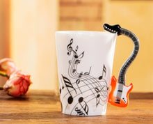 Cargar imagen en el visor de la galería, Creative Music Violin Style Guitar Ceramic Mug Coffee Tea Milk Stave Cups With Handle Coffee Mug Novelty Gifts
