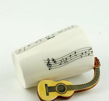 Cargar imagen en el visor de la galería, Creative Music Violin Style Guitar Ceramic Mug Coffee Tea Milk Stave Cups With Handle Coffee Mug Novelty Gifts
