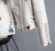 Load image into Gallery viewer, Punk Faux Leather White Jacket Women
