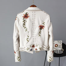 Load image into Gallery viewer, Punk Faux Leather White Jacket Women
