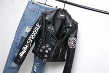 Load image into Gallery viewer, New Women Autumn Winter Faux Soft Leather Jackets Coats Lady Black
