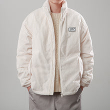 Cargar imagen en el visor de la galería, Winter Corduroy Cotton-padded Coat Warm Stand Collar Zipper Jacket Casual Outdoor Streetwear Men's Clothing
