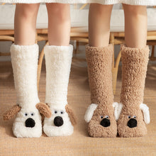 Load image into Gallery viewer, Cute Cartoon Dog Floor Socks Winter Warm Non-slip Plush Socks For Women
