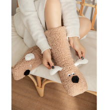 Load image into Gallery viewer, Cute Cartoon Dog Floor Socks Winter Warm Non-slip Plush Socks For Women
