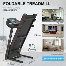 Load image into Gallery viewer, Foldable Treadmill With Tilt Function, 5-inch LCD Screen, 250 Pound Capacity, Bluetooth Music
