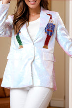 Load image into Gallery viewer, Sequin Nutcracker Long Sleeve Blazer
