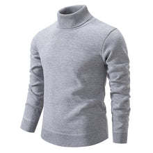 Load image into Gallery viewer, Men's Turtleneck Pullover Sweater Fashion Solid Color Fleece Lined Knitted Long-sleeved Top Clothing
