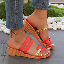 Cargar imagen en el visor de la galería, Women&#39;s Wedge Plus Size Slippers

