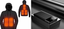 Cargar imagen en el visor de la galería, New Outdoor Electric USB Heating Sweaters Hoodies Men Winter Warm Heated Clothes Charging Heat Jacket Sportswear
