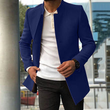 Load image into Gallery viewer, Men&#39;s Slim Coat Fashion Single-breasted Solid Color Business Jackets Fall And Winter Tops Outwear Clothing
