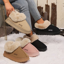 Load image into Gallery viewer, Cozy Plush Soft Slippers Shoes For Women Non-Slip Platform Shoes With Faux Fur Lining Mute Sole And Comfortable Fit For Indoor Wear
