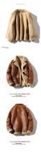 Load image into Gallery viewer, Fur Integrated Fleece-lined Padded Lapel Plus Size Leather Coat
