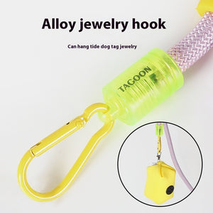 Dog Hand Holding Rope Crossbody Cloud Bubble Cotton Grip