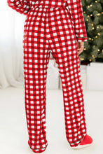 Cargar imagen en el visor de la galería, Contrast Piping Plaid Top and Pants Lounge Set
