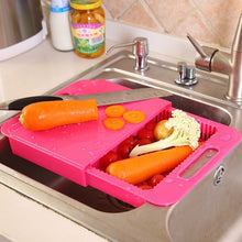 Load image into Gallery viewer, Multifunction Kitchen Chopping Blocks Sinks Drain Basket Cutting Board Vegetable Meat Tools Kitchen Accessories Chopping Board
