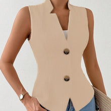 Cargar imagen en el visor de la galería, Solid Color Jacquard Suit Vest Jacket
