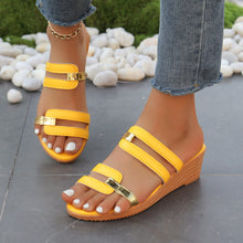 Cargar imagen en el visor de la galería, Women&#39;s Wedge Plus Size Slippers
