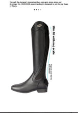 Cargar imagen en el visor de la galería, Black Cowhide Equestrian Boots Supplies
