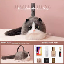 Cargar imagen en el visor de la galería, Bolso de mujer con forma de gato, hecho a mano y muy bonito
