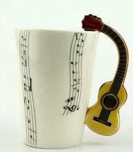 Cargar imagen en el visor de la galería, Creative Music Violin Style Guitar Ceramic Mug Coffee Tea Milk Stave Cups With Handle Coffee Mug Novelty Gifts
