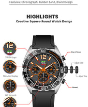 Cargar imagen en el visor de la galería, Thin Rubber Strap Quartz Watch Fashion Clock Six-pin Timing Sports Wrist
