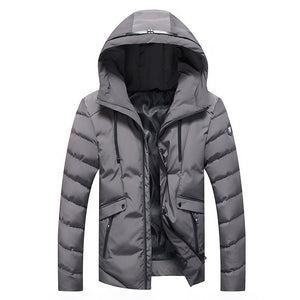 Men's Plus Size Keep Warm Padded Hooded Cotton Coat