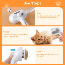 Load image into Gallery viewer, 3 In 1 Cat Steam Brush, Pet Steam Brush For Cat Dog Long Short Haired, Pet Spray Hair Removal Comb For Small Animals Shedding &amp; Grooming, Water Mist Spray Brushes With Release Button
