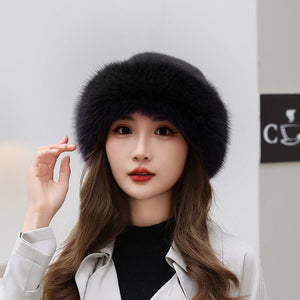 Thick Warm Artificial Fur Fashion Simple Fisherman Hat