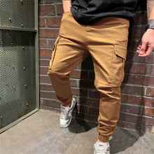 Cargar imagen en el visor de la galería, Pantalones deportivos para hombre con bolsillos, pantalones cargo casuales
