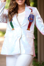 Load image into Gallery viewer, Sequin Nutcracker Long Sleeve Blazer
