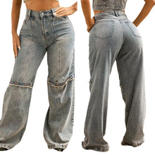 Cargar imagen en el visor de la galería, Y2k Baggy Wide Leg Jeans Women Vintage Streetwear Washed Denim Pants Grunge Basic Slouchy Trousers
