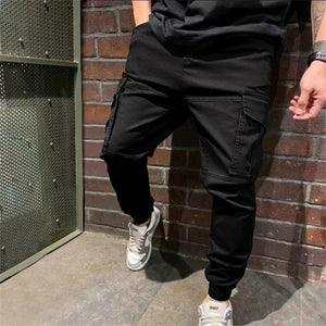 Pantalones deportivos para hombre con bolsillos, pantalones cargo casuales