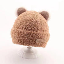 Cargar imagen en el visor de la galería, Gorro infantil de peluche de punto con dibujos animados
