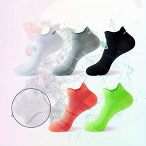 5 Pairs Of Unisex Sports Socks. They Are Highly Elastic And Breathable, Dry Quickly And Absorb Sweat Effectively