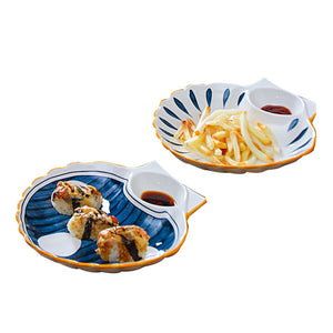 Multi-purpose Dumpling With Vinegar Dish Ceramic