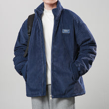 Cargar imagen en el visor de la galería, Winter Corduroy Cotton-padded Coat Warm Stand Collar Zipper Jacket Casual Outdoor Streetwear Men's Clothing
