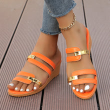 Cargar imagen en el visor de la galería, Women&#39;s Wedge Plus Size Slippers
