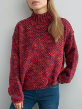 Load image into Gallery viewer, Heathered Turtleneck Dropped Shoulder Sweater
