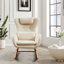 Load image into Gallery viewer, Rocking Chair Nursery, Modern Rocking Chair With High Backrest
