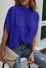 Load image into Gallery viewer, Tie Back Slit Half Sleeve Blouse
