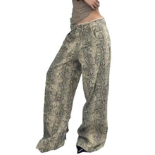 Load image into Gallery viewer, Retro Low Waist Serpentine Jeans Women&#39;s Loose American Trousers
