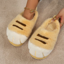 Cargar imagen en el visor de la galería, 3D Cat Paw Plush Slippers Flat Thermal Winter Slippers Comfortable Fluffy Home Slippers Furry Paw Couple Slippers For Indoor Bedroom
