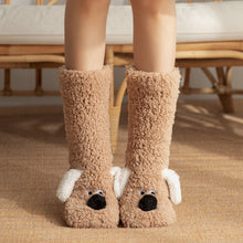 Load image into Gallery viewer, Cute Cartoon Dog Floor Socks Winter Warm Non-slip Plush Socks For Women
