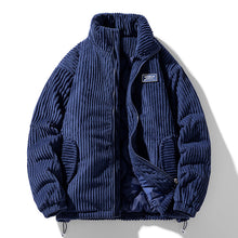 Cargar imagen en el visor de la galería, Winter Corduroy Cotton-padded Coat Warm Stand Collar Zipper Jacket Casual Outdoor Streetwear Men's Clothing
