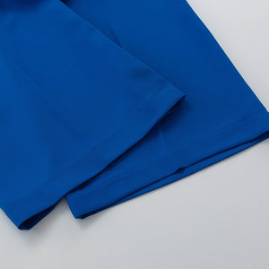 High Waist Loose Klein Blue Casual Trousers Drape Wide Legs